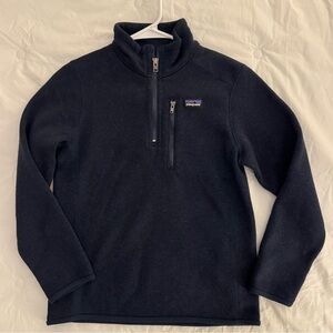 Patagonia Boy’s Navy Better Sweater 3/4 zip size M